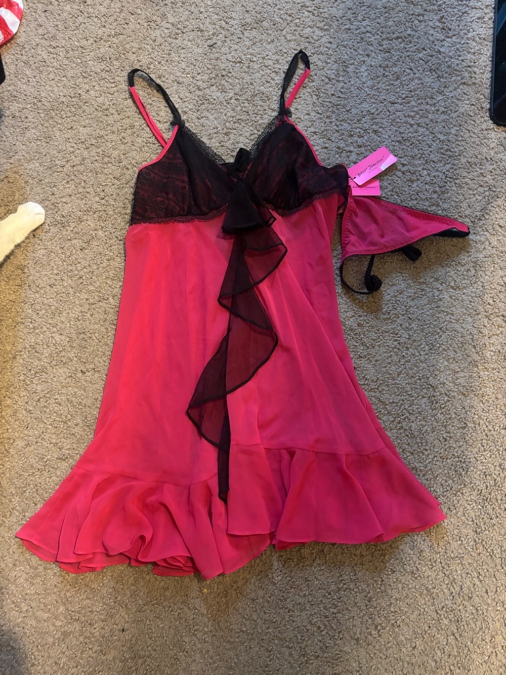 NWT Betsey Johnson 2 Piece Set Heirloom Chiffon Lace